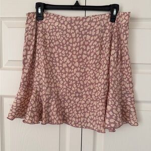 Intimately Free People Pink Animal Print A-Line mini skirt size large